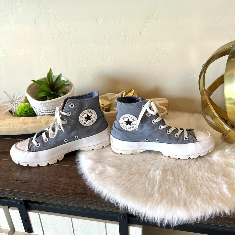 Converse Chuck Taylor All Star Lift Platform Shoes gray Women’s size 7 - Picture 3 of 6